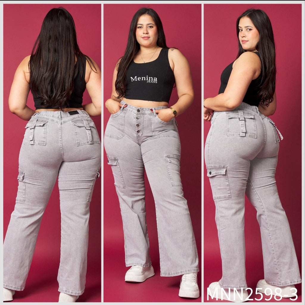 Jeans Cargo2598-3 💛 MENINA