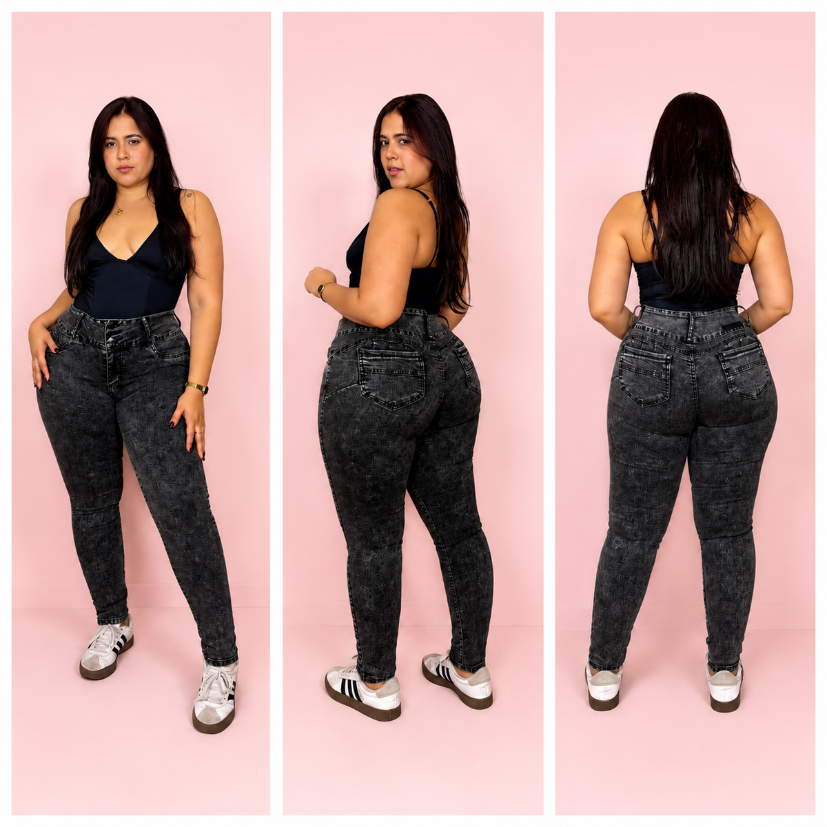 Jeans Pitillo Gris Oscuro💚 J&J