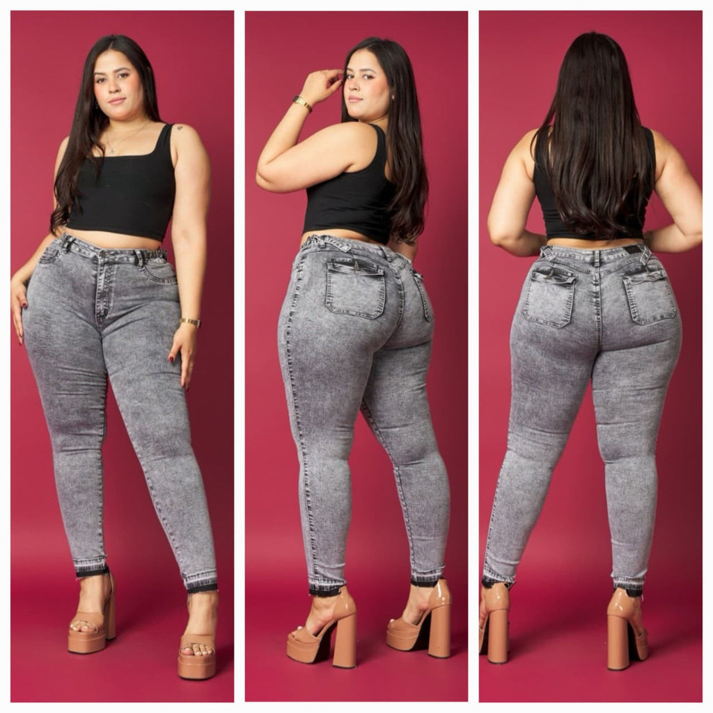 Jeans Pitillo Gris