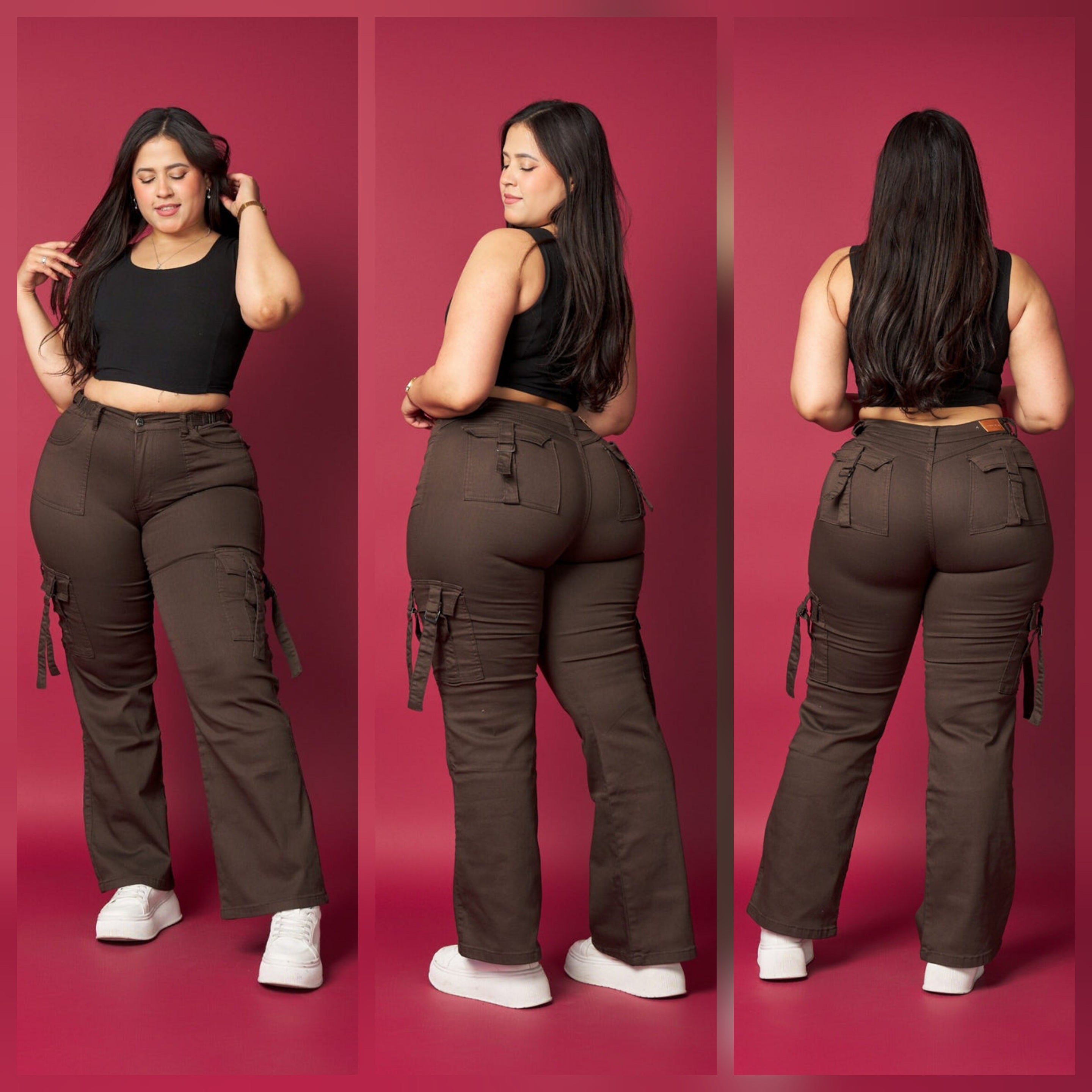 Jeans Wide Leg Cafe Cargo