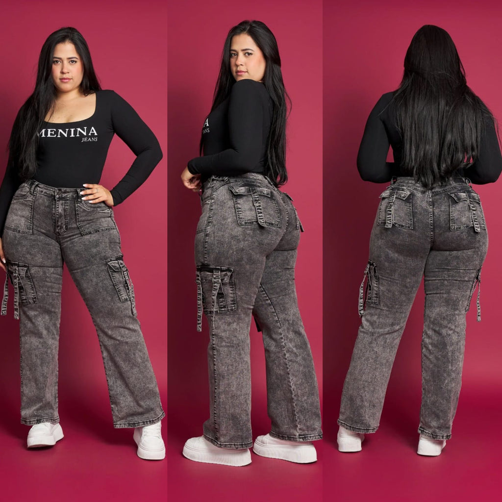 Jeans Cargo 1107-3💛 MENINA