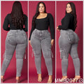 Jeans Pitillo Gris Cargo