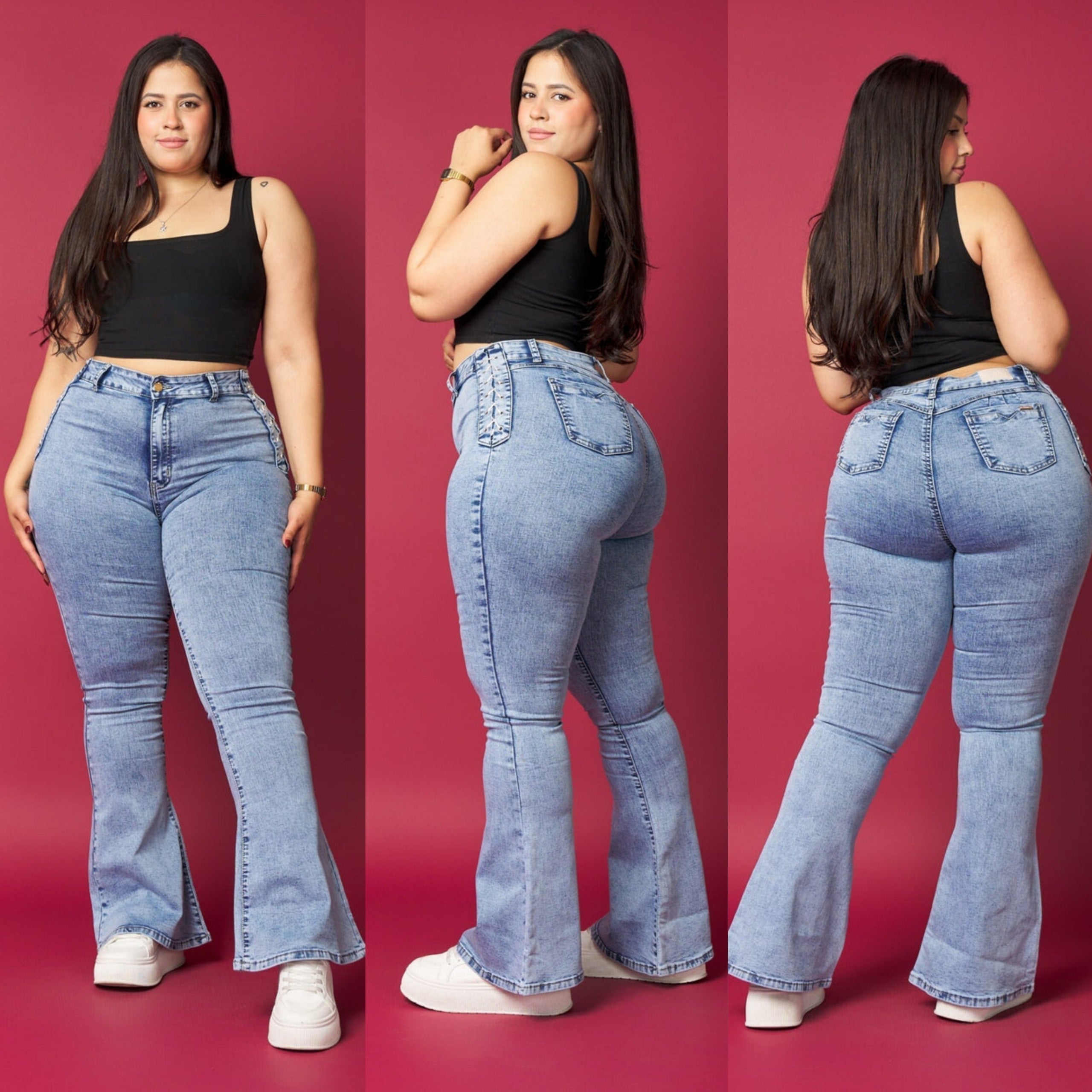 Jeans Flare 2072-1 💚 MENINA