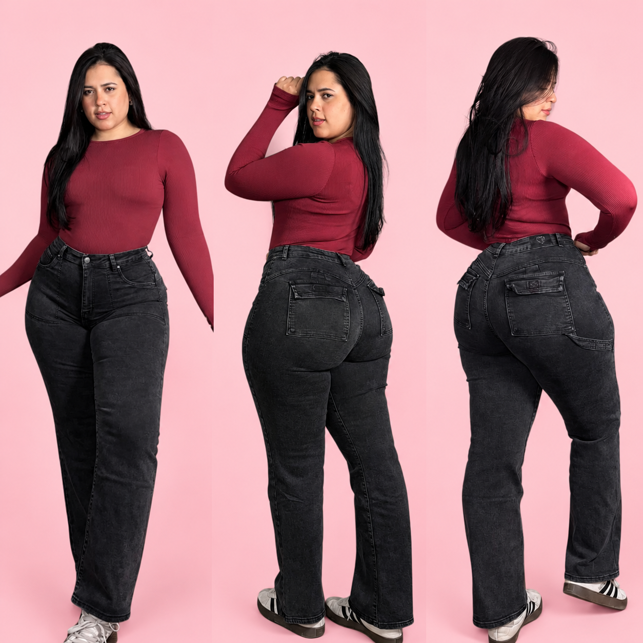 Jeans Recto Gris Oscuro DISEÑO MODA