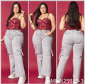 Jeans Wide Leg Gris Claro MENINA