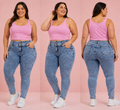 Jeans Pitillo Celeste Gravillado💛J&J