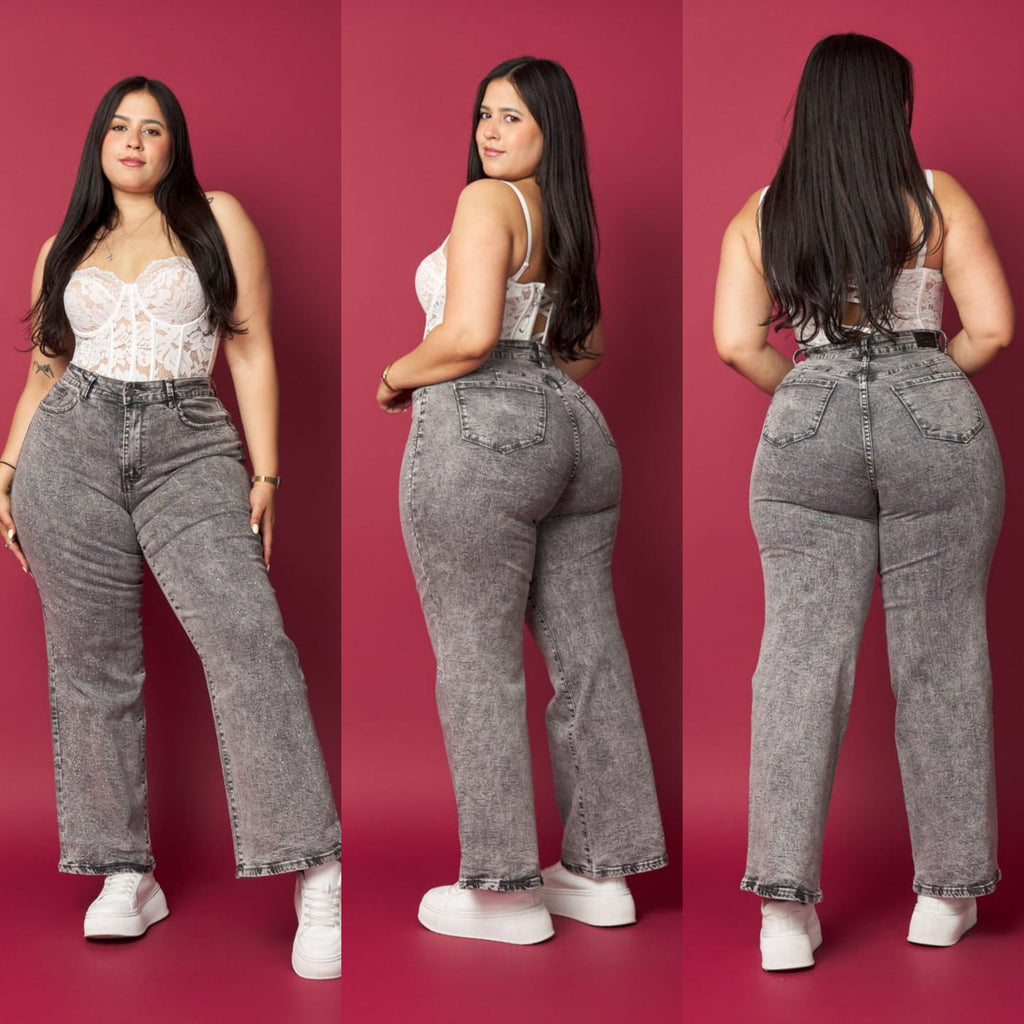 Jeans Brillante Gris MENINA
