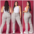 Jeans Flare Gris Claro MENINA