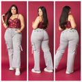 Jeans Cargo Gris