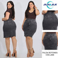 Jeans Falda Gris Plus