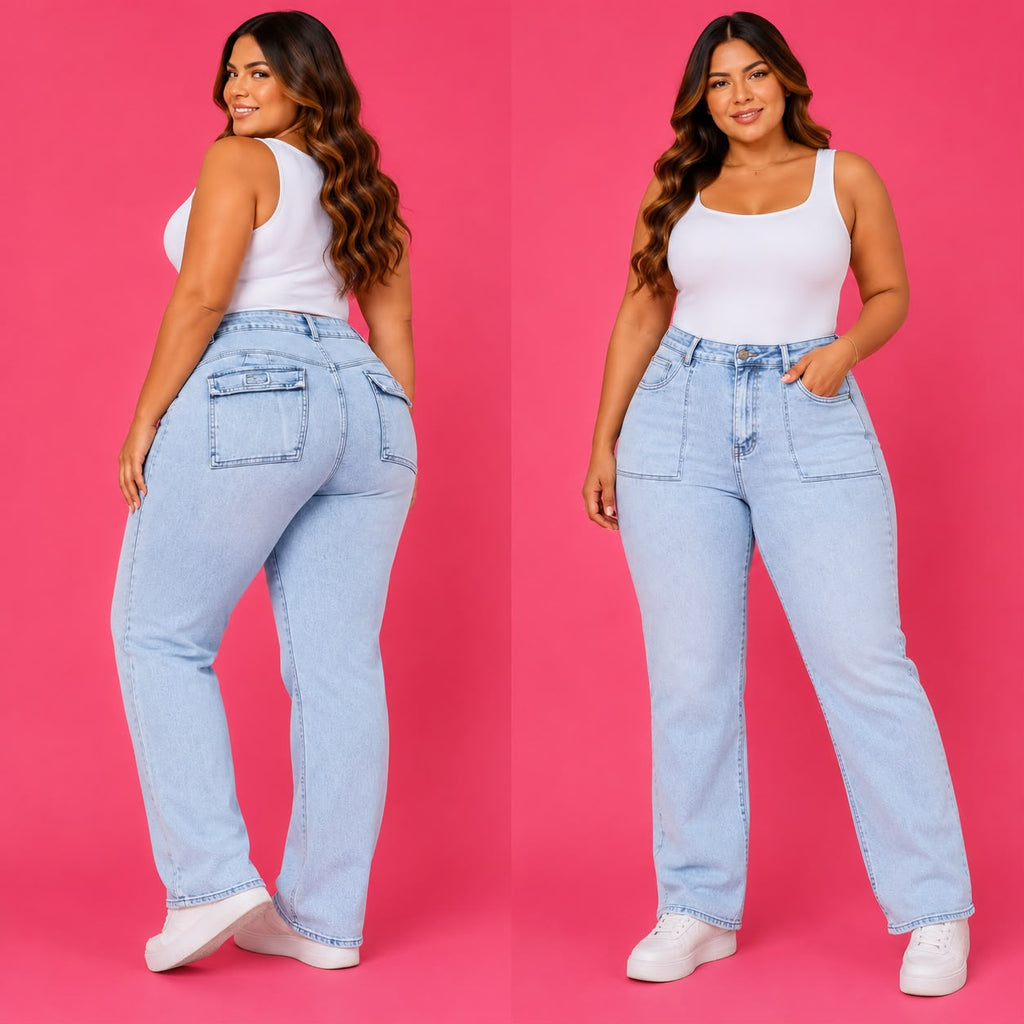 Jeans Recto Celeste DISEÑO MODA
