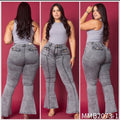 Jeans Flare Lineal Gris MENINA